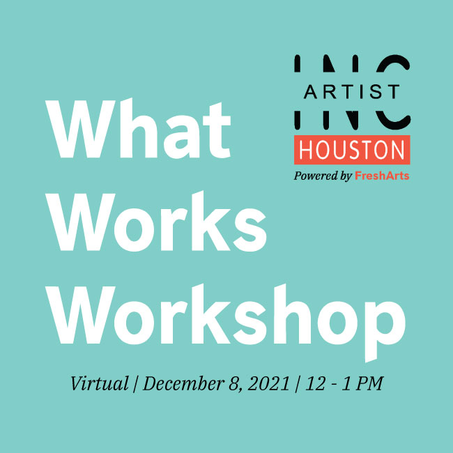 freshartsorg's tweet photo. On the fence about the Artist INC program? Attend our What Works Workshop December 8th, 12-1PM.
#FreshArts #FreshArtsOrg #ArtistINC #ArtINCHou #HoustonTX #HoustonArtists #HouArts #HoustonArts #ProfessionalDevelopment #ArtistOpportunity
π: https://t.co/y2QwOrI8cT https://t.co/52F7AOmT3O