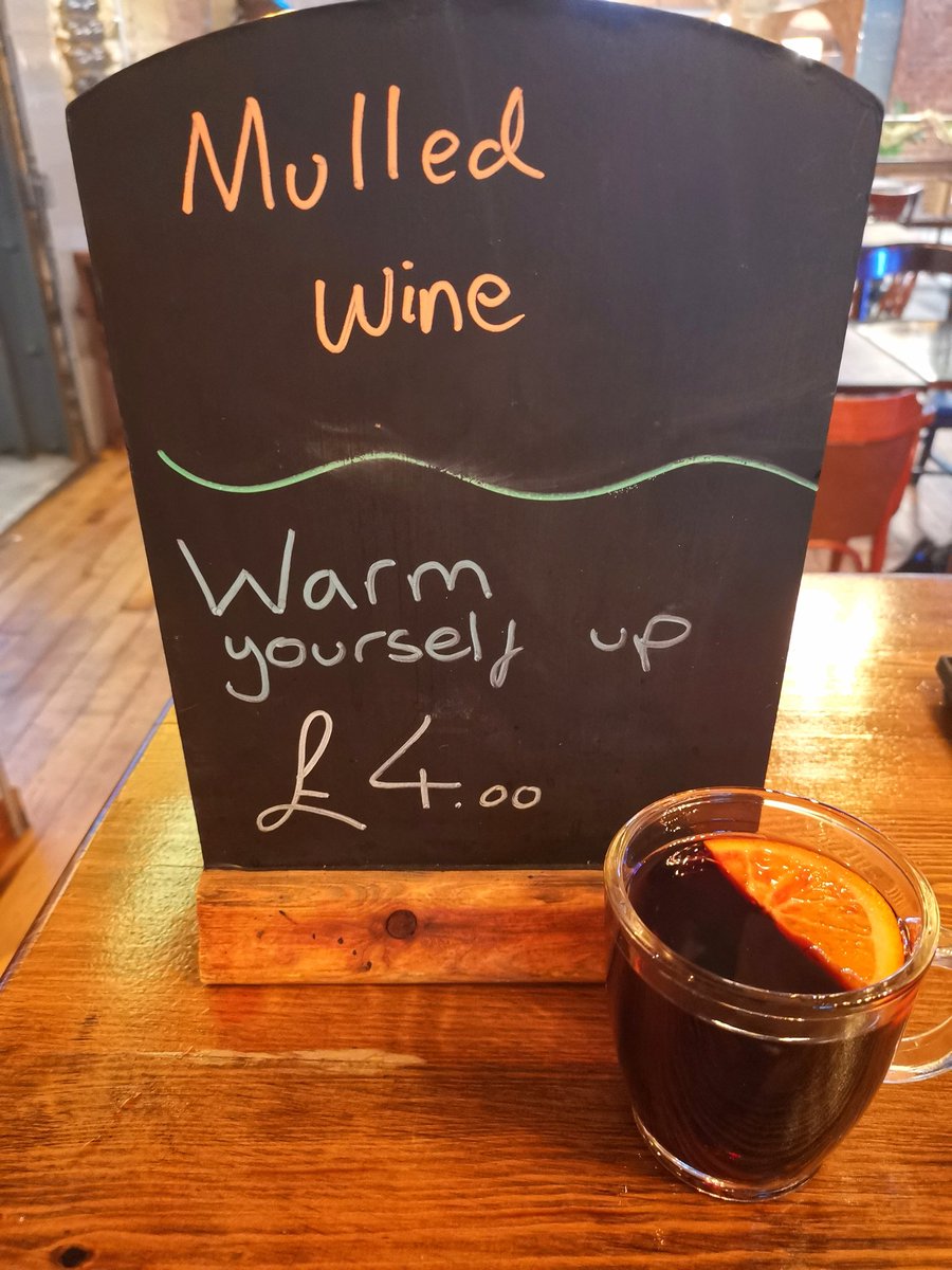 greatalevaults's tweet photo. The weather is turning cold, the decorations are up and Xmas songs are on repeat in all the shops...so  Come and relax with a festive mulled wine at great ale this month
.
.
#mulledwine #wine #greatale #vaults #bolton #boltonmarketplace #tistheseason #christmas2021 https://t.co/CrV8nusbol