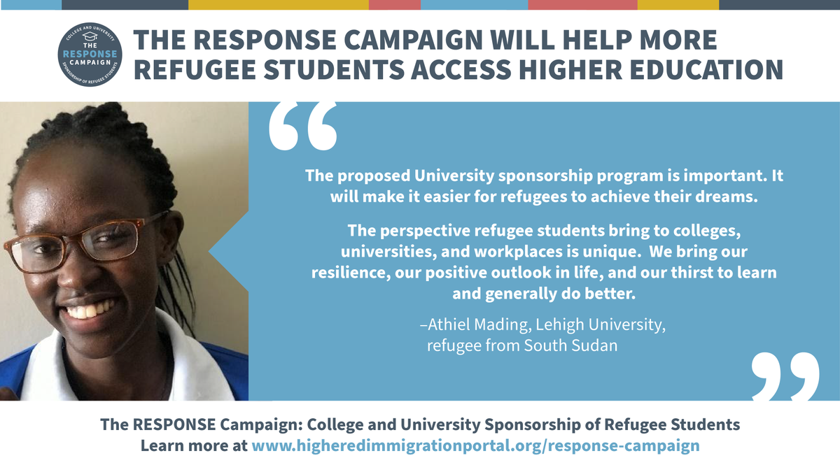 UNHCRUSA's tweet photo. 🎓We're proud to join education leaders to launch the #RESPONSEcampaign.

This new initiative gives refugee students a chance to study &amp; thrive in the U.S.

Join High Commissioner @FilippoGrandi and supporter @MaryMaker10: 

🗓️Dec 2 at 1pm ET 
☑️Register: https://t.co/seQV2WTmJs https://t.co/g3b2yQTzuY