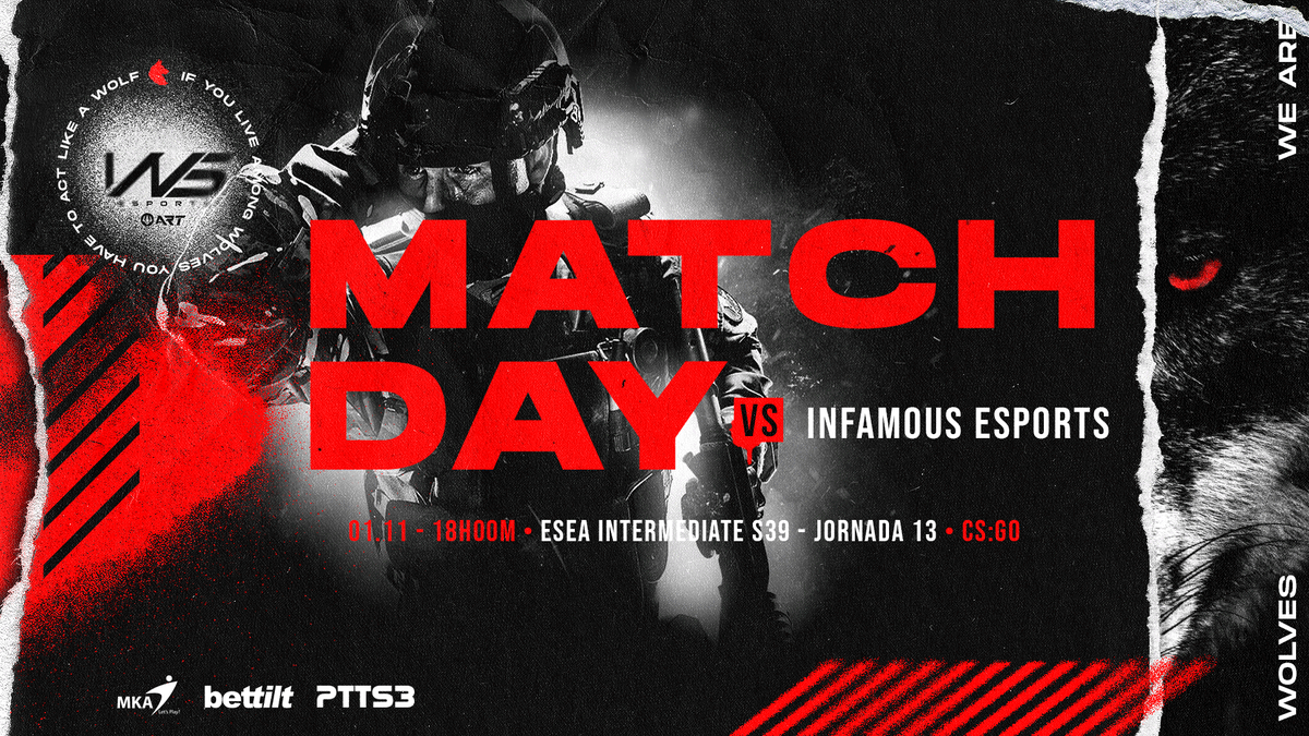 WSESPORTSPT's tweet image. Os feriados são para jogar ⚡️

🏆 Jornada 13 📊 10-2
🆚 #INFAMOUSESPORTS
📺 A aguardar...

#WEAREWOLVES #GOWS ⚡️🐺