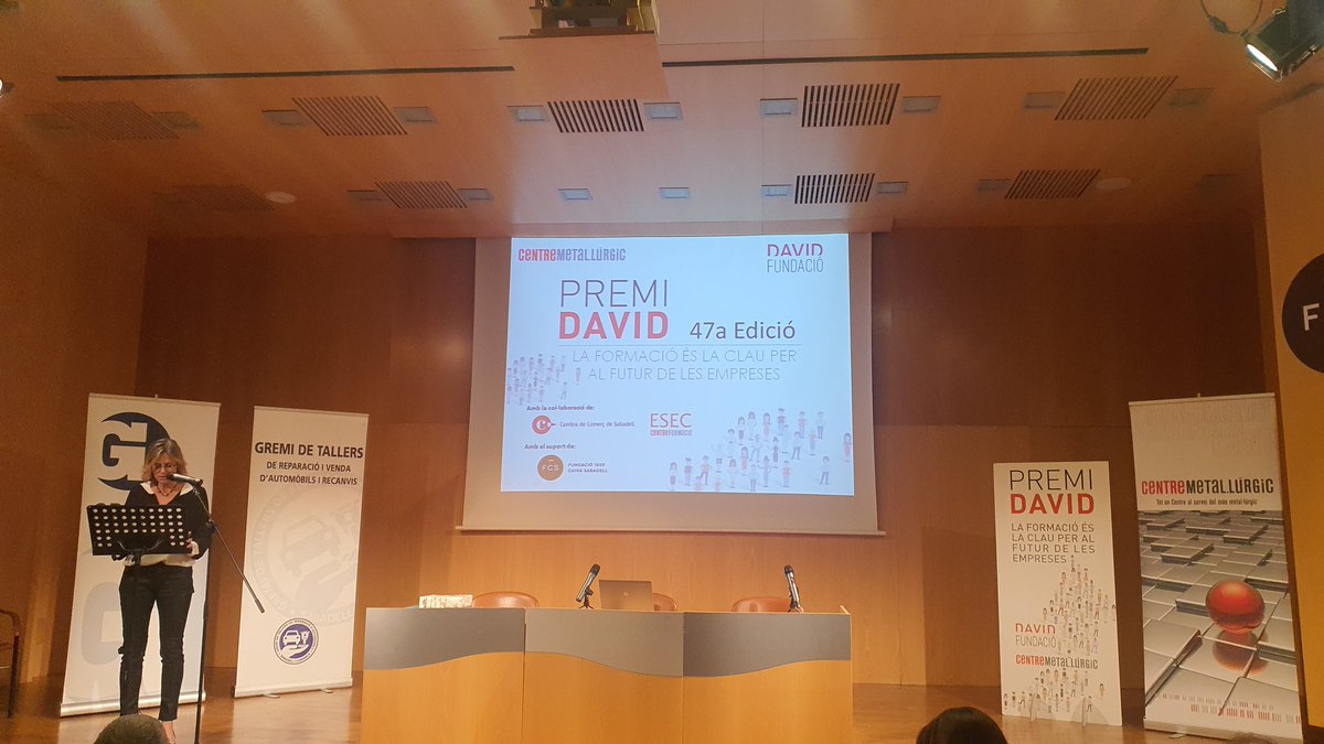 Estem a la 47a edició del premi David. La formació es la clau per al futur de les empreses.