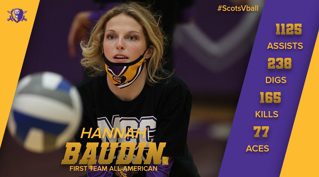 MCCScots's tweet photo. First. Team. All. American.
 
Congratulations to Hannah Baudin on a outstanding honor to emphasize an incredible season.
 
#GoScots #ScotsVball #MCCVball https://t.co/6zweprm1Bc