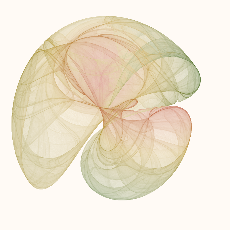 NostaticSoft's tweet photo. Clifford attractors are pretty. #generativeart https://t.co/xRq6RsKWF2