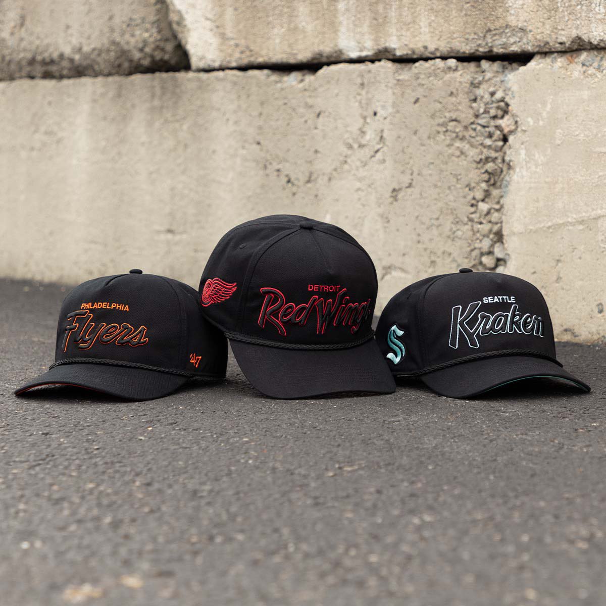47 on X: Introducing two new NBA & NHL styles. The Crosstown Script '47  HITCH features tonal script team name, bold side hit, and contrasting color  undervisor. The Reflex '47 HITCH delivers