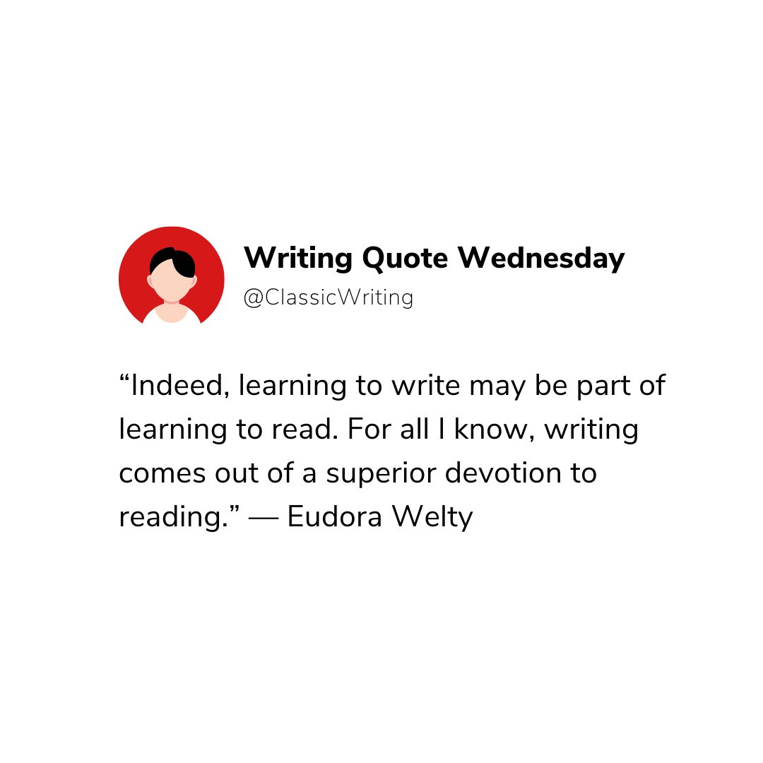Oh my! A tweet within a tweet for #WritingQuoteWednesday 

For today, writer Eudora Welty shares some wisdom. Check it out! 

#WriteatUGA #UGAWriting #UGAResearch