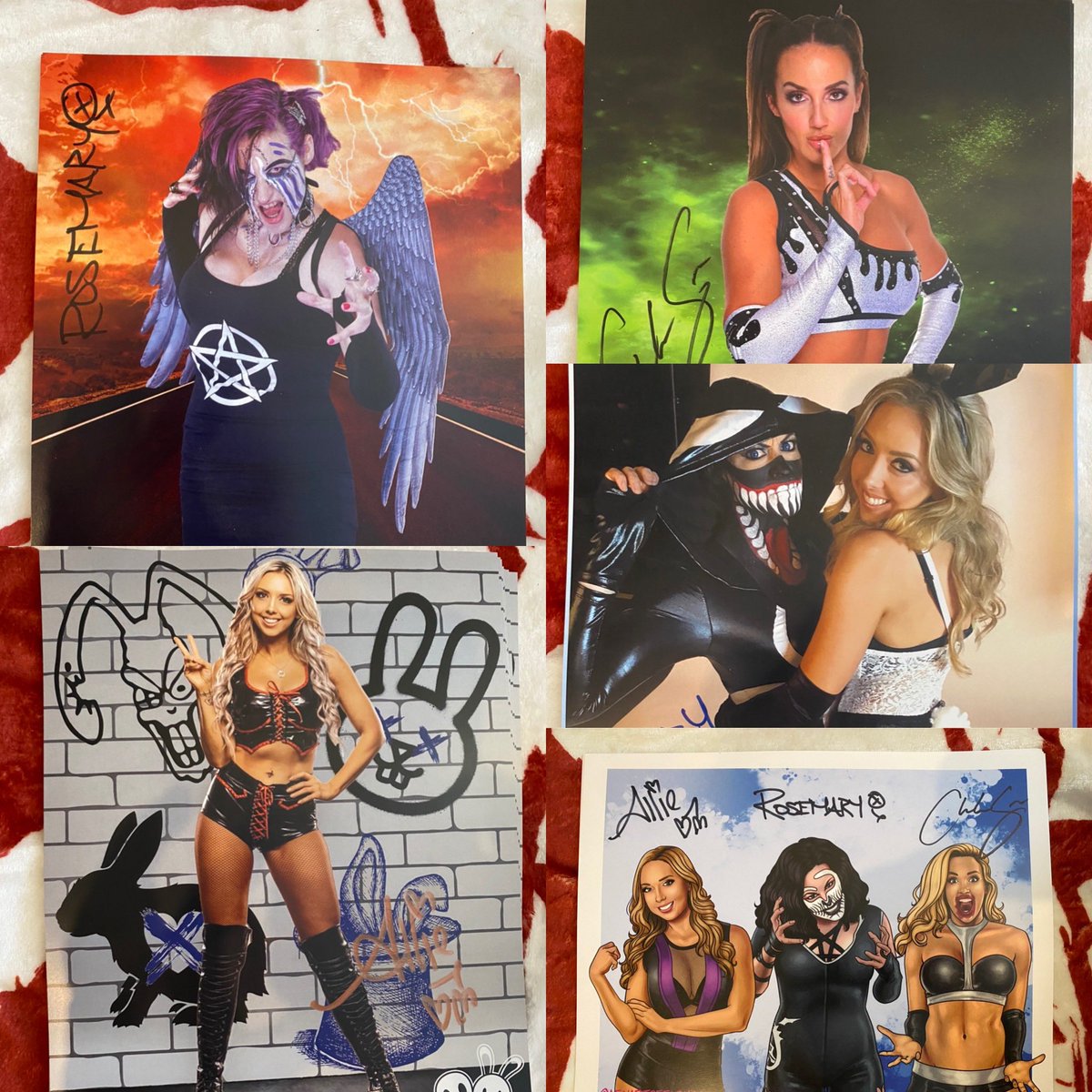 DemonxBunny's tweet photo. Brought some stuff back from @WrestleCade for the #HiVe that couldnβt be there!
Also added some signed #demonVSslayer DVDs & some auto Fireside Chat copies
Autograph shortcut -> https://t.co/YGgPOaVsYM
More at https://t.co/o72HbP0Y6y
Checkout that π art from @AFNartOfficial https://t.co/elp1vATsBe