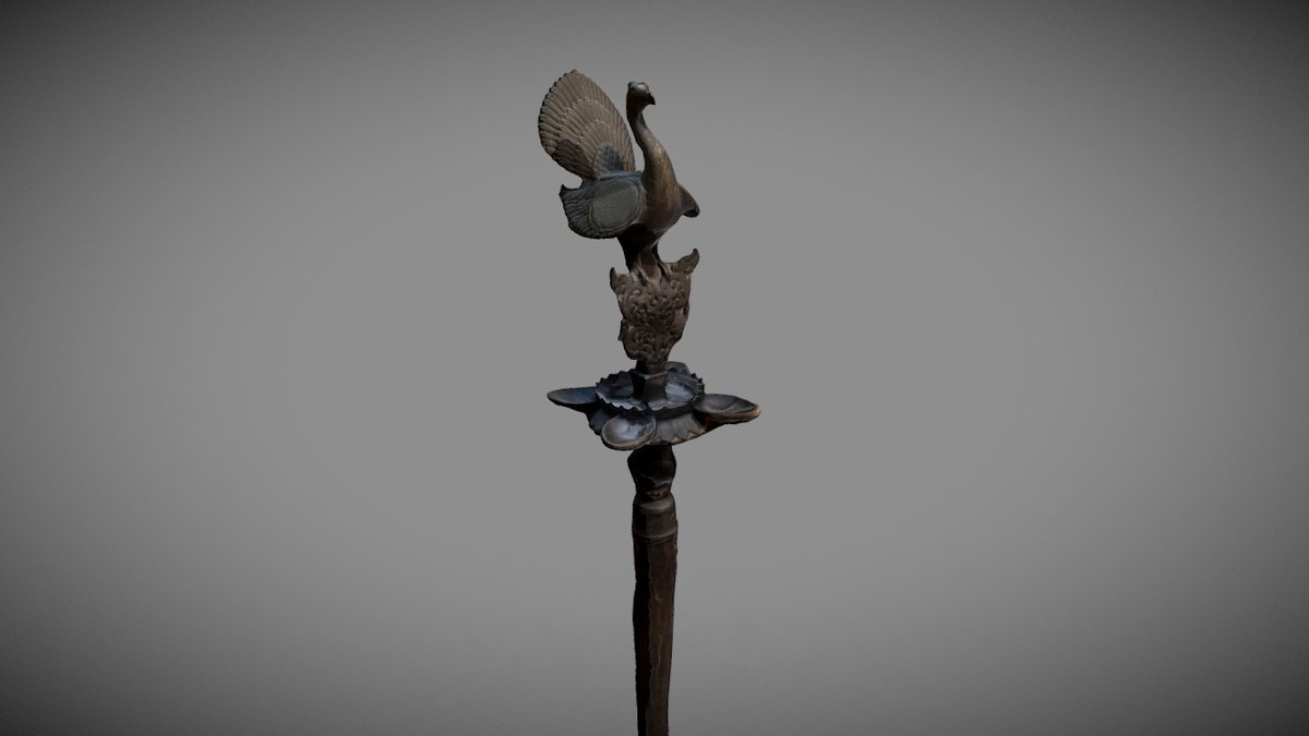 Candle holder, 19th century, India. Musée d’Art et Histoire (previously Musée du Cinquentenaire), Brussels, Belgium. sketchfab.com/3d-models/cand… @Sketchfab @ArtHistoryBRU @archeohistories @ReArk3D #CulturalHeritage