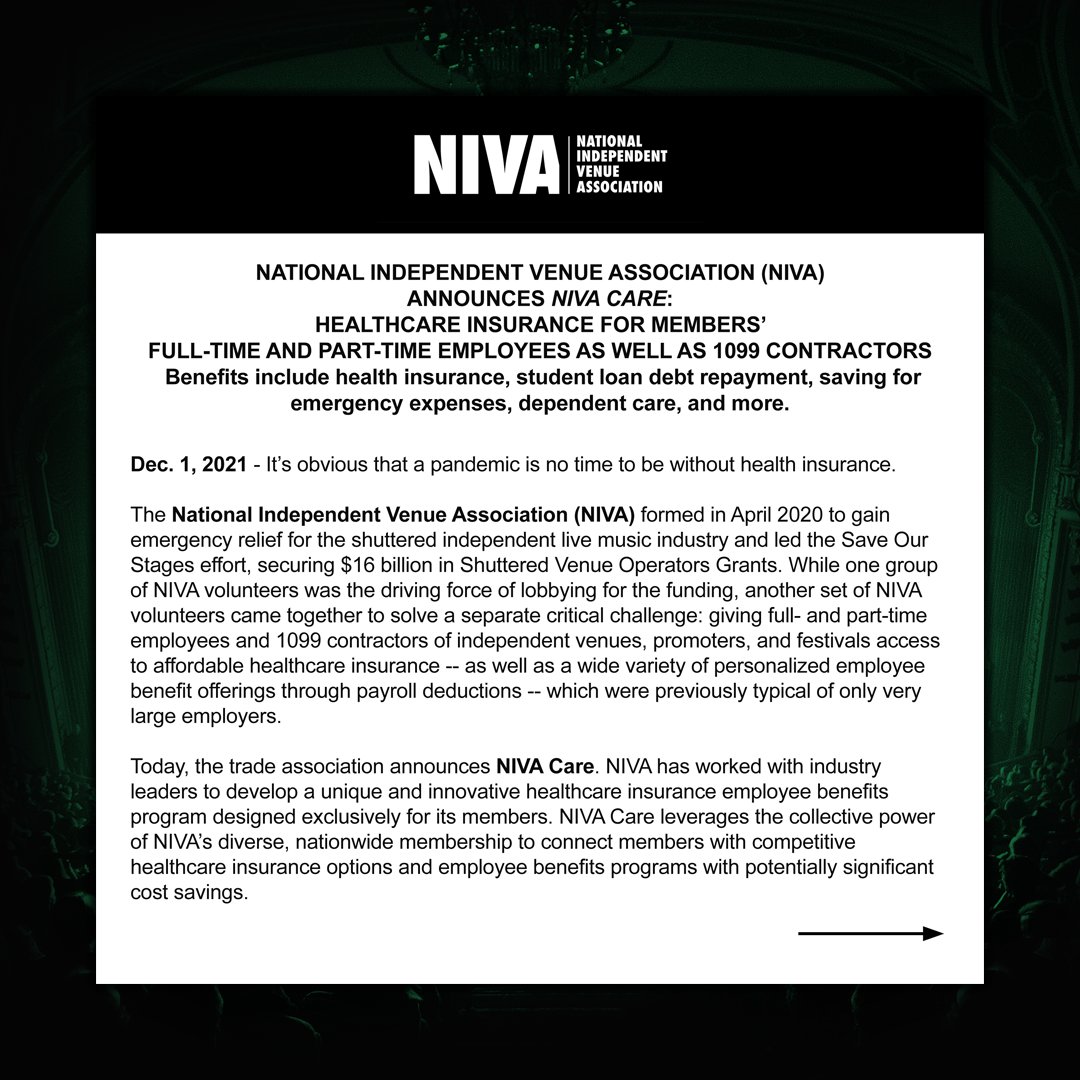 NIVA - National Independent Venue Association tweet media