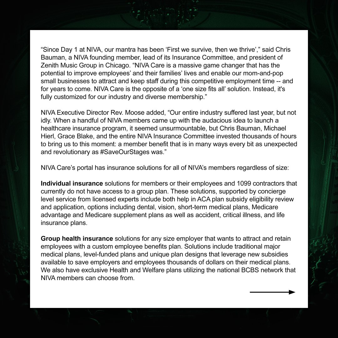 NIVA - National Independent Venue Association tweet media