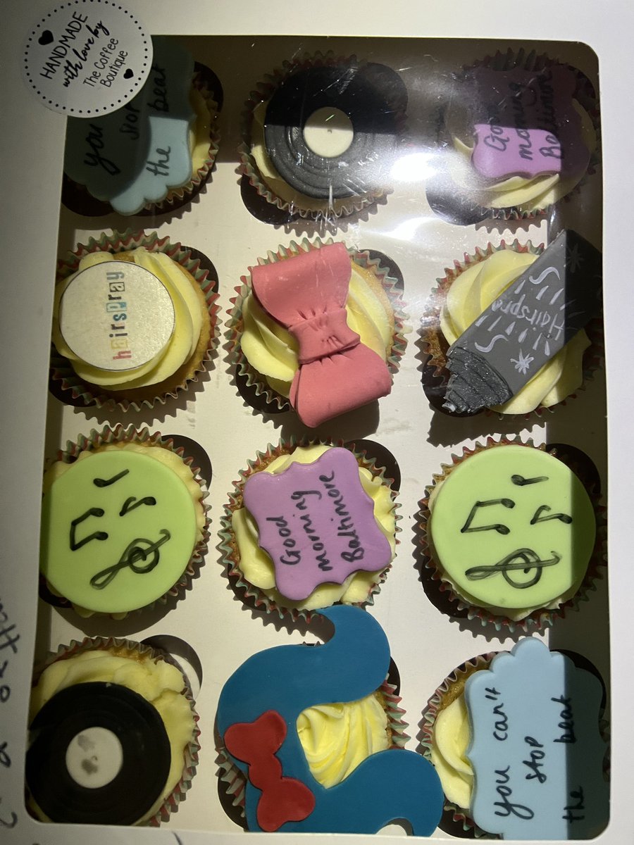 Normally we’d host a post show event <a href="/HairsprayUKTour/">Hairspray UK Tour</a> <a href="/MKTheatre/">Milton Keynes Theatre</a> tonight but we can’t 😢 so please enjoy <a href="/mkcoffeeshop/">The Coffee Boutique</a> cakes 
<a href="/Richardmeek/">Richard Meek</a>
<a href="/richardmeek/">Richard Meek</a>
<a href="/bigalbourne/">Al Bourne</a>
<a href="/brenda_edwards/">Brenda Edwards</a>
<a href="/KtBrace/">Katie Brace</a> 
@ross_clifton98 
<a href="/jessicacroll4/">Jessica Croll</a>
<a href="/cerishine/">Ceris Hine</a>
@Smurfypaul 
<a href="/nataliakbrown/">Natalia 🌈</a> 
@akeemellishyman