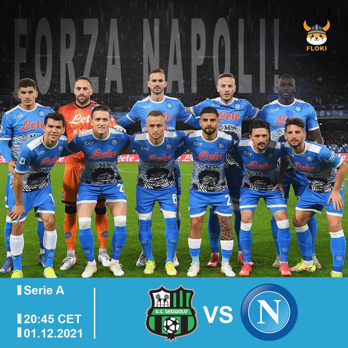 FLOKI's tweet photo. Series A Match between @en_sscnapoli and U.S. Sassuolo…

Kick off soon. Vikings, show up and support @en_sscnapoli ! 

#Floki #Napoli #sscnapoli https://t.co/Gb0lwSJfhs
