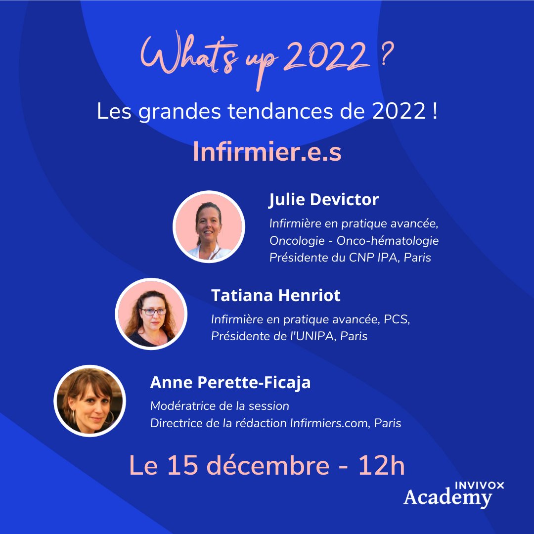 aperette's tweet photo. [Save the date] Le 15/12, j'aurai le plaisir d'animer un débat sur l'expérimentation de la primo-prescription par les #infirmiers en pratique avancée aux côtés de @DevictorJulie et @T_COMBELECULEUR
Les inscriptions, c'est par ici 👇
https://t.co/fIPuPhjKEQ https://t.co/6R0U5RS9aX