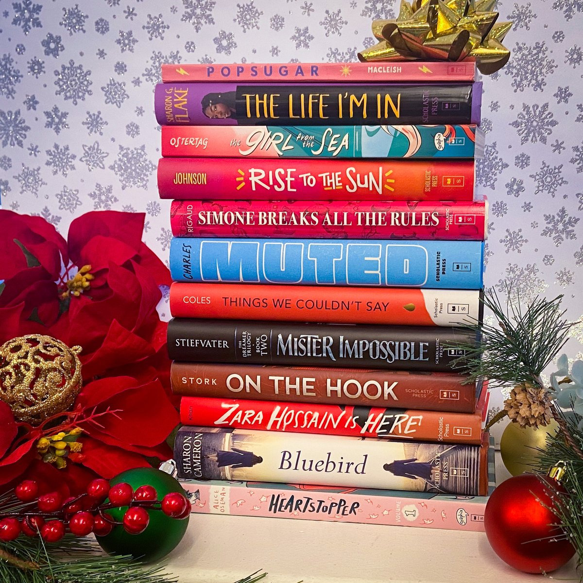 HOLIDAY GIVEAWAY! 🎁 'Tis the season of giving, so RT &amp; Follow for a chance to win this stack to keep your shelf warm during the holidays! 🎄 

RULES: Closes on 12/24/21. Winner will be contacted by 1/5/22. US only, void where prohibited. Full rules: bit.ly/3d78Fwr