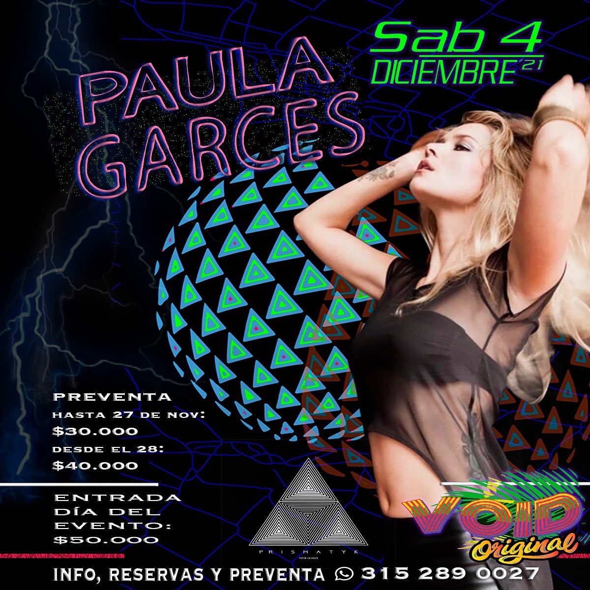 voidpsy's tweet image. Este sábado 4 de diciembre!!! Paula Garcés en PASTO 👾💣