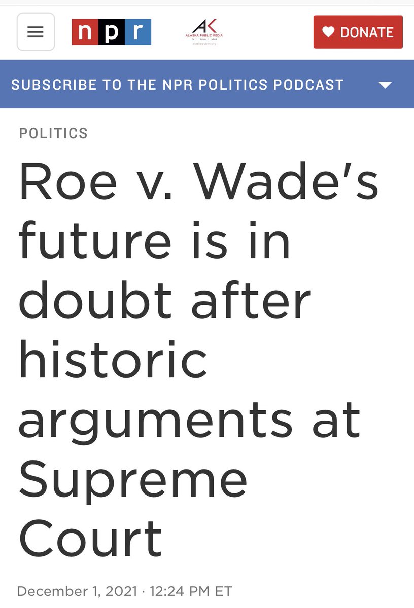 Les_Gara_InAk's tweet photo. #ProChoiceAlways I want NPR to be wrong. But the last line of defense to a womanโs right to make private health decisions may very well be our state laws. Iโve been an ally #always in office, will remain one as Governor, and youโll never, ever have to wonder where I stand. https://t.co/WbsX09LKgL