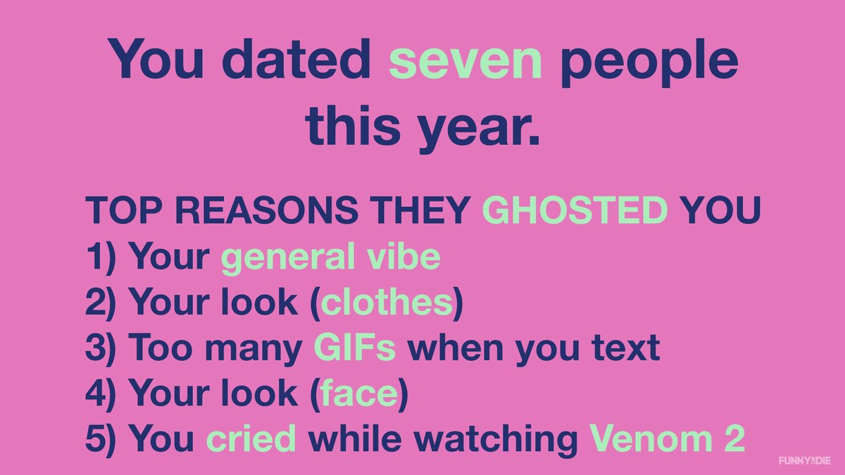 funnyordie's tweet photo. if dating apps did spotify wrapped https://t.co/knlFaJvKKg