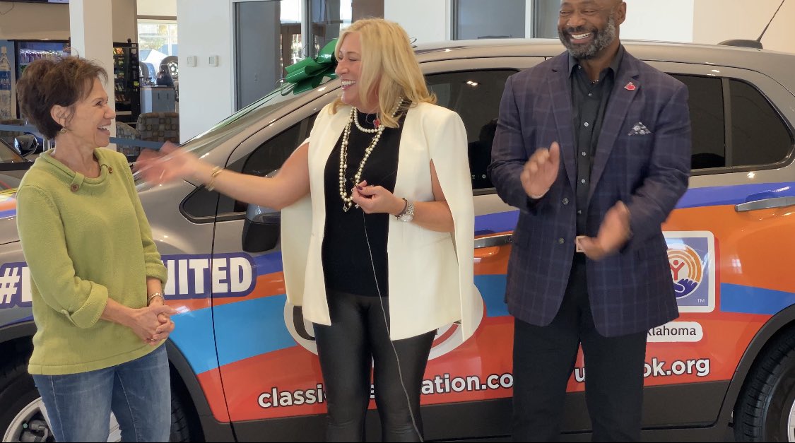 ClassicLawton's tweet photo. This is proof of the effect we can have if we all work together to be better! Congrats to Toni, our winner of the Chevy Trax, presented by @uwswok ! #classicforcommunity #community #charity #nonprofit #business #giving #entrepreneur #like #follow https://t.co/1SBF5wiN15