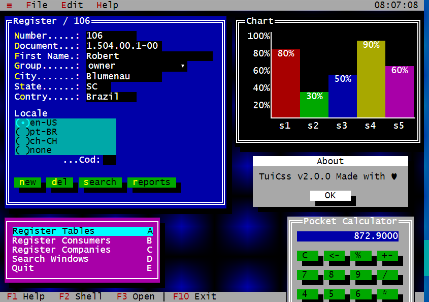 dosnostalgic's tweet photo. "TuiCss is a library focused to create web applications using an interface based on ASCII table, like the old MS-DOS applications."
https://t.co/UUXEzojMXY https://t.co/ywDQ6pIVeP