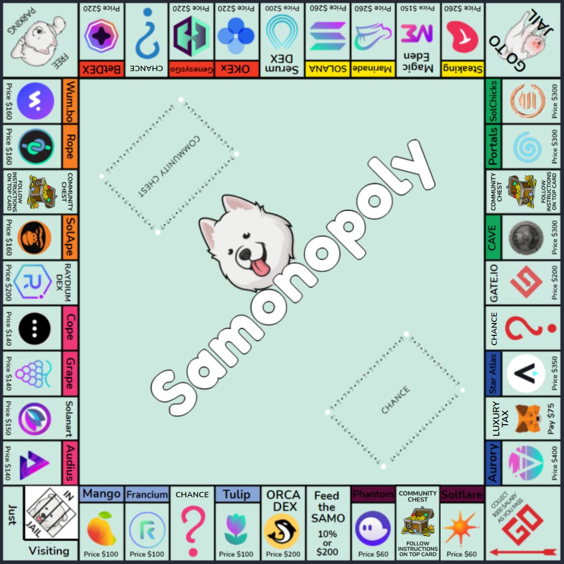 Anyone else asking for Samonopoly as a gift this holiday season? 🎁

#25DaysOfSamo