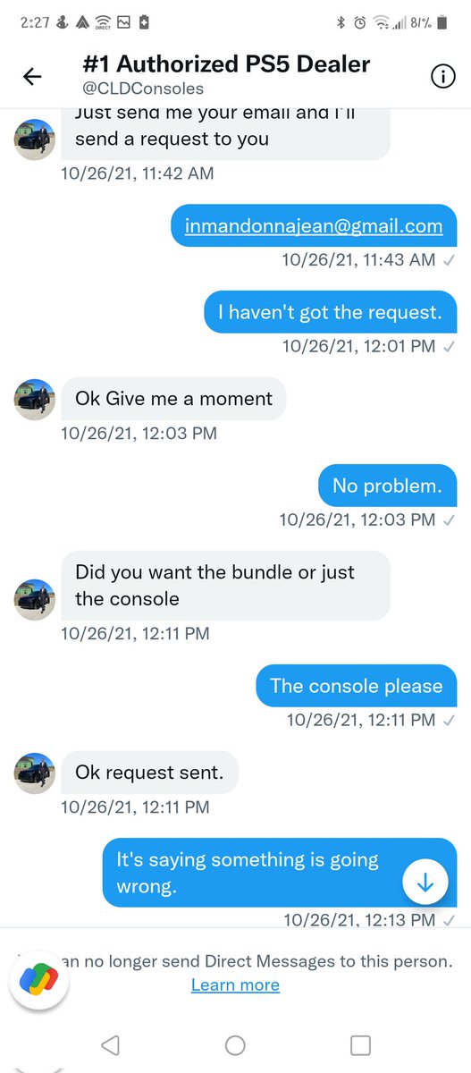DonnaJeanInman's tweet photo. @CLDconsoles has changed their name to something else. They are scamming people for money! https://t.co/3TP9qvADdZ