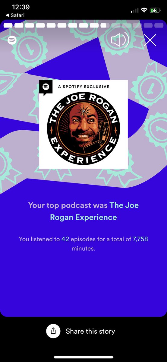 troy__bro's tweet photo. This is insane 🤯 129.3 hours of @joerogan Thank you brother, learned a lot. https://t.co/ooyhAxdtIx