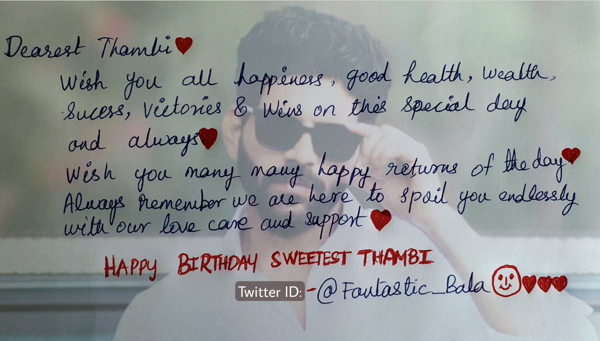 Balaji_Fanclub's tweet photo. A wish for Thambi
"Always remember we are here to spoil you endlessly with our love and care."

To @OfficialBalaji from @Fantastic_Bala1 https://t.co/VHUssB25l6