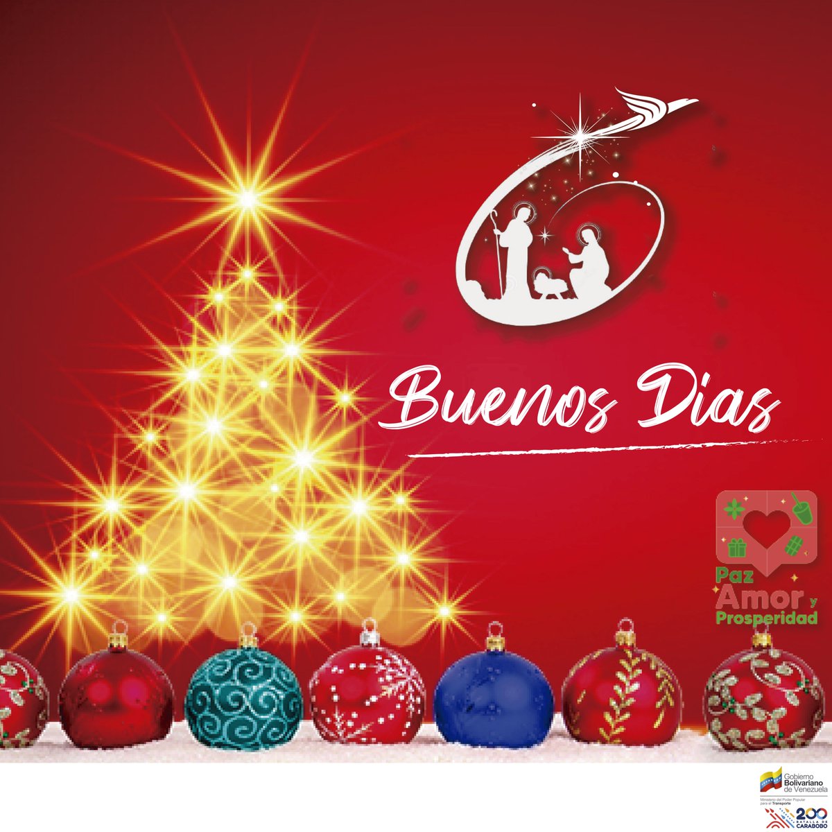 AeropostalVE's tweet photo. ¡Buenos días! Navidad tiempo de unión y esperanza, la gran familia de Aeropostal les desea salud, amor y prosperidad. 

@NicolasMaduro  @viceminaereo @HAbreuMRT https://t.co/hVzkUTtWxE