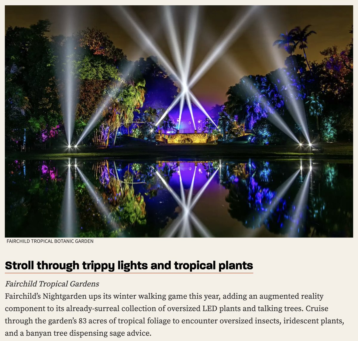EpicEntGrp's tweet photo. Grab your person and head on over to #client NightGarden at Fairchild for a romantic night out this month. Don't just take our word for it, Thrillist dubbed NightGarden one of the 23 Coolest and Most Romantic Winter Date Ideas. Check it out!👇🏾

https://t.co/lKLfOzSm2C https://t.co/0nPD57gzsh