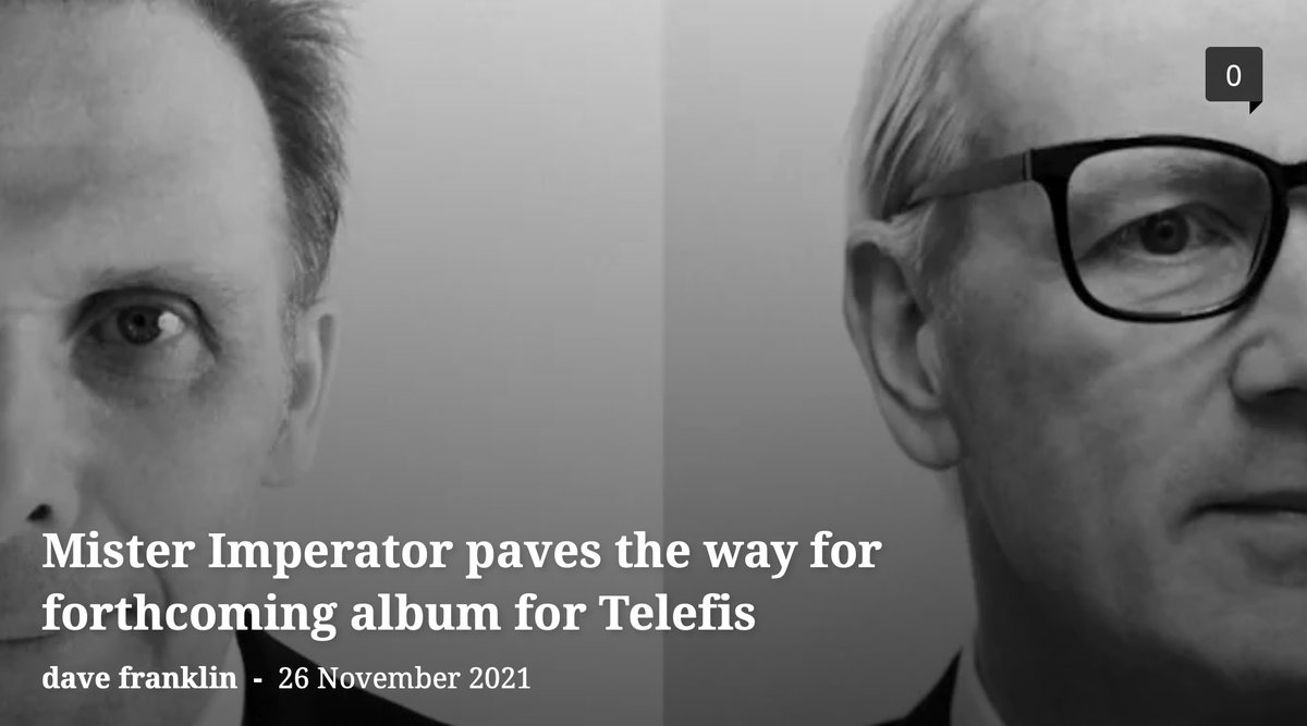 The brilliant 'Mister Imperator' single by #TELEFIS @telefis1961 paves the way to more greatness #StayTuned. Thanks to @TheSwindonian for this awesome review ~ tinyurl.com/3kba2chn @DimpleDiscs @JacknifeLee #CathalCoughlan @realcathalc @DefinitiveGaze1 @shauna_ummagma