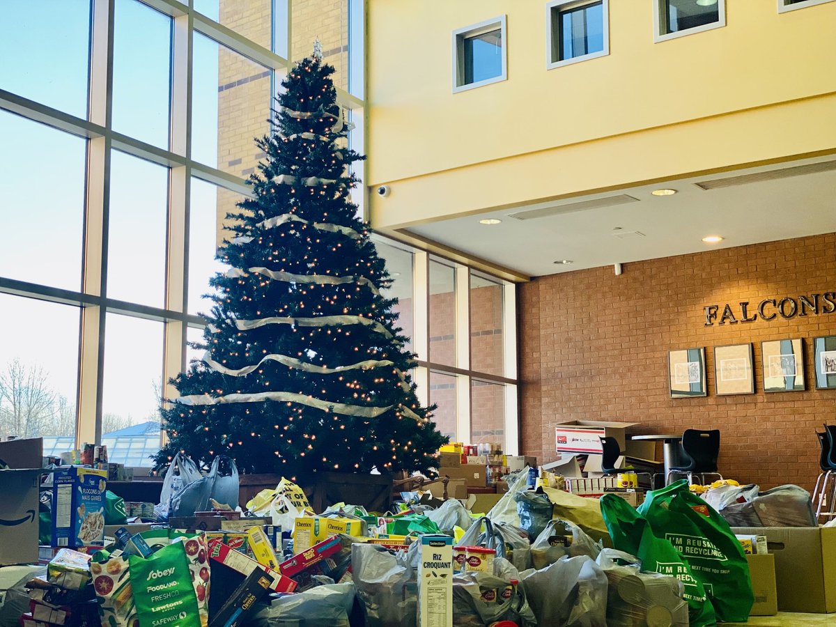 mcintyre7_12lit's tweet photo. Truly what the holiday season is all about #giftofgiving #stuffthestudio Our hearts smile on the efforts of our @HTCSSFalcons in gathering all this food for those in need! @cdsbeo #thisisus https://t.co/1Cyd2f4C94