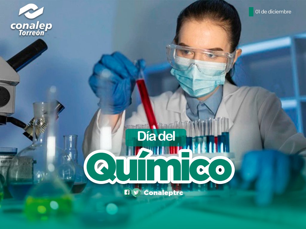 conaleptrc's tweet photo. #Efemérides 🗓️ | ¡Feliz Día a los Químicos de nuestra comunidad, en especial a los docentes que enseñan a nuestros alumnos a transformar los elementos para mejorar nuestro entorno. 

#DíaDelQuímico⚗️ 
#Conalep https://t.co/XQmBMPWh7e