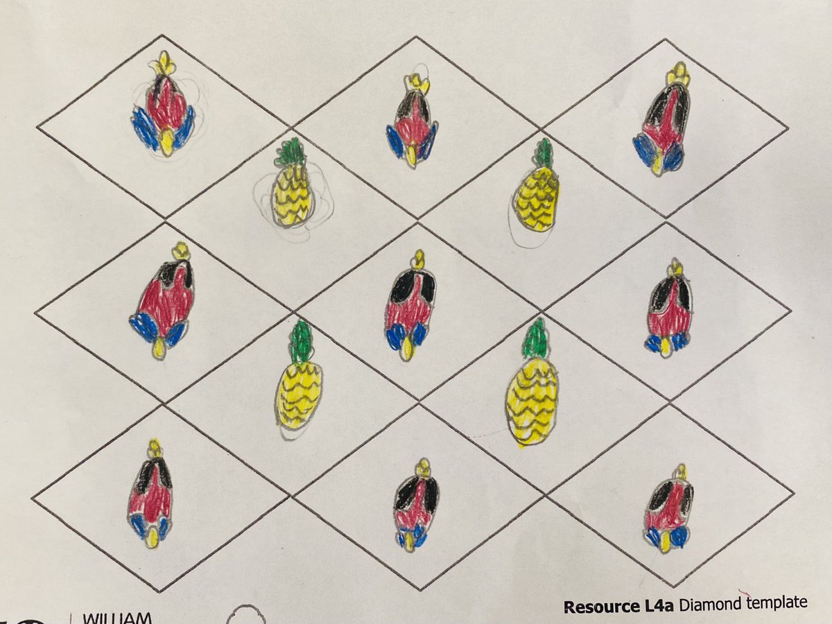 Gwyrosydd2017's tweet photo. We have been learning about William Morris and taking inspiration from his motifs, half drop patterns, and repeating diamond patterns. #gspexp #williammorris @WmMorrisSocUK #victorians https://t.co/aDaEPaLtAG