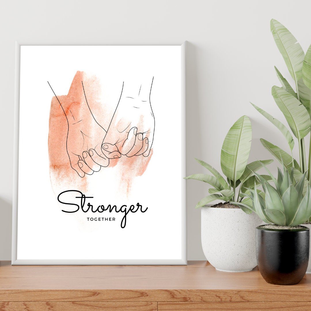 LecDigital's tweet photo. Excited to share the latest addition to my #etsy shop: Stronger Together  #inspirationalsaying #artdeco #bedroom https://t.co/XAFl1RBsi0 https://t.co/FJuH2llBQU