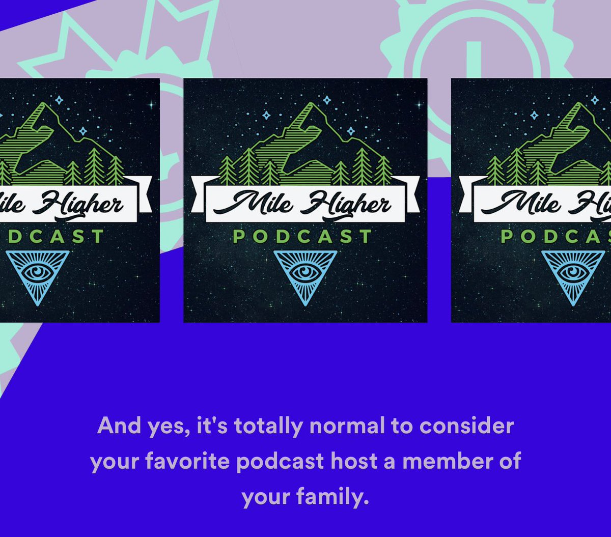 sunraedaydream's tweet photo. Spotify calling me out. But honestly, @MileHigherPod does seem like family to me 🥺🤍 https://t.co/Ac1RNuXFWg