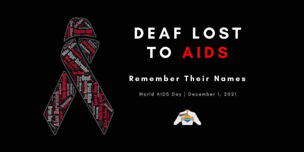 Join us in remembering the many Deaf and signing loved ones taken too soon from us by this pandemic.

deafaids.info

#GetTested #EndTheStigma #DeafHIVAIDS #DeafHIV #DeafAIDS #WorldAIDSDay #WorldAIDSDay2021 #WeLoveYou