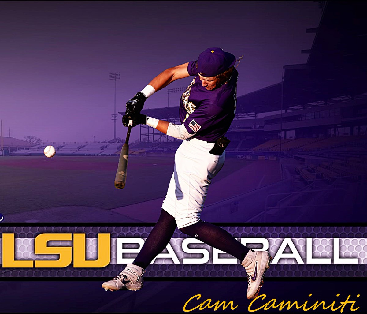 CamCaminiti's tweet photo. Excited to announce my commitment to continue my academic and athletic career at @LSU Thanks to my family, coaches, teammates, and friends for your unwavering support over the years. It has led me to where I am today. Looking forward to the next step in the journey. #GeauxTigers https://t.co/aQbhchIhGe