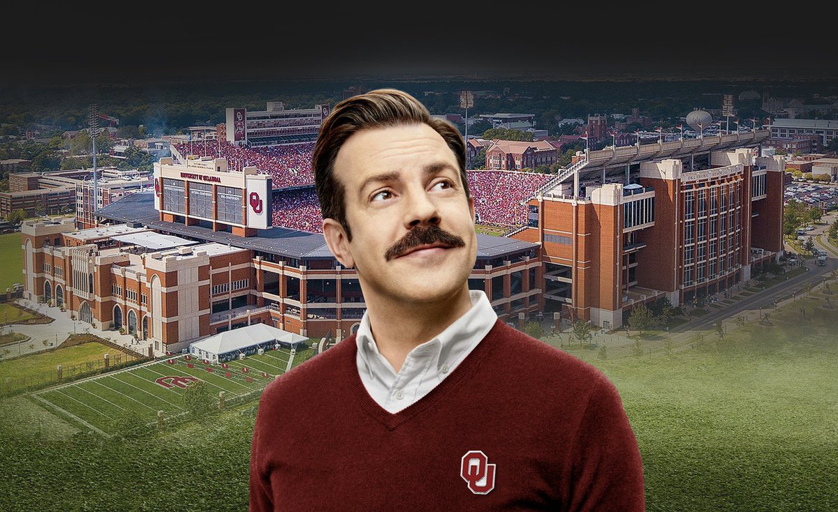 Hipstarod's tweet photo. BREAKING: @OU_Football has found it’s new head coach. A man that needs no introduction. Welcome to the Sooner Nation… @TedLasso 🤝 || #BoomerSooner https://t.co/WDRiSGi3Ag