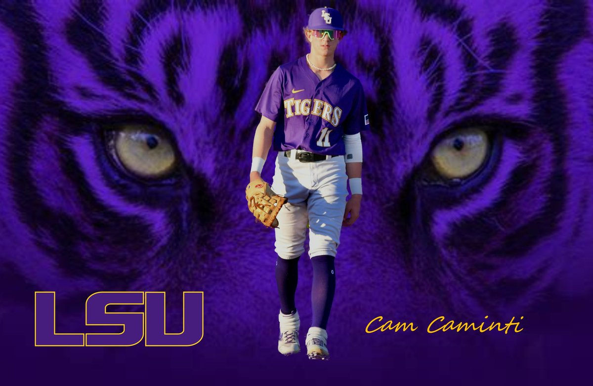 CamCaminiti's tweet photo. Excited to announce my commitment to continue my academic and athletic career at @LSU Thanks to my family, coaches, teammates, and friends for your unwavering support over the years. It has led me to where I am today. Looking forward to the next step in the journey. #GeauxTigers https://t.co/aQbhchIhGe