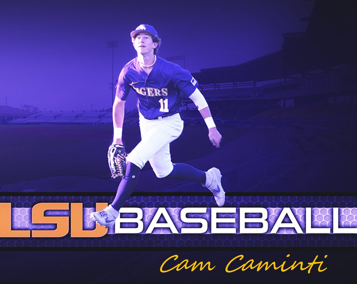 CamCaminiti's tweet photo. Excited to announce my commitment to continue my academic and athletic career at @LSU Thanks to my family, coaches, teammates, and friends for your unwavering support over the years. It has led me to where I am today. Looking forward to the next step in the journey. #GeauxTigers https://t.co/aQbhchIhGe