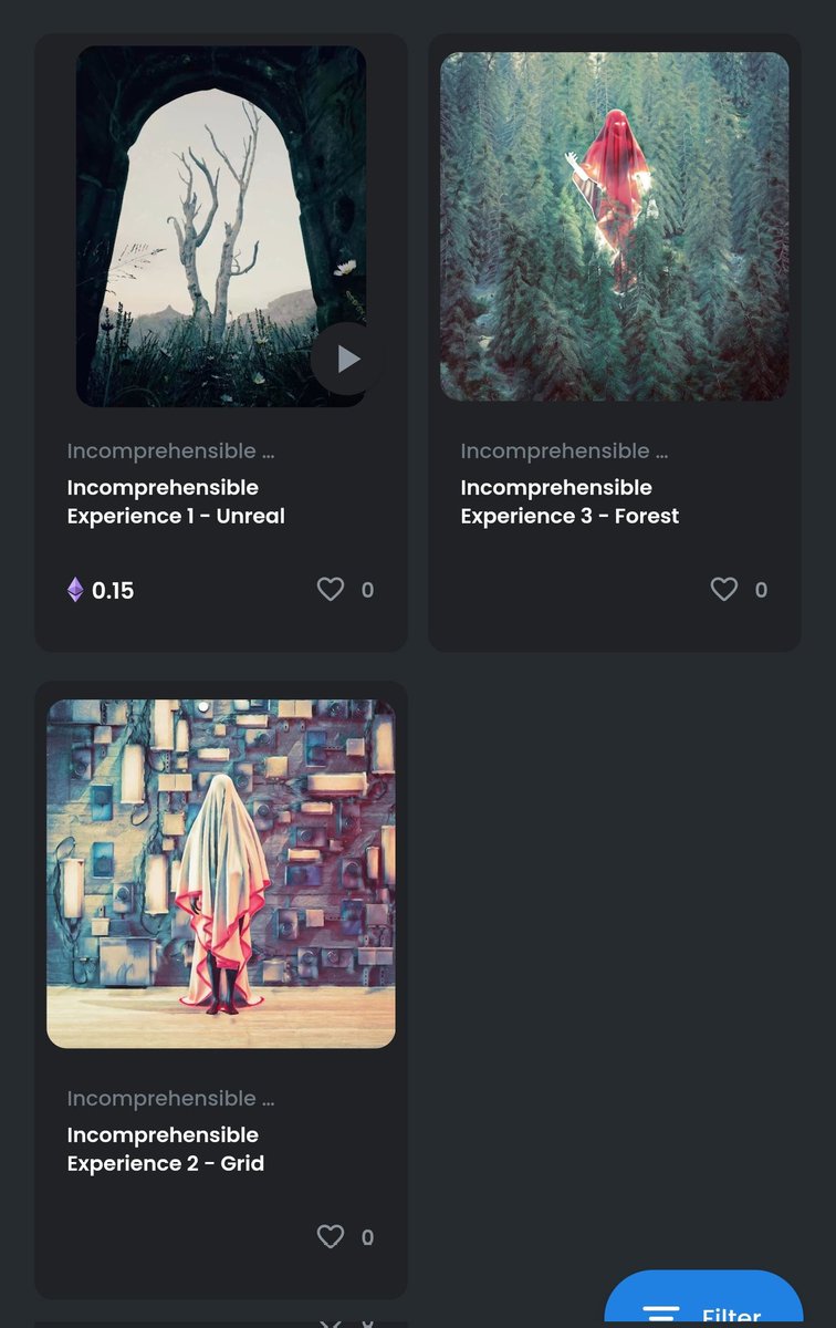uncographics's tweet photo. Currently Incomprehensible Experiences 1,2, and 3 are available for viewing! 1 is up for sale, 2 goes up at midnight EST tonight! Each still comes with a free print!
https://t.co/60iRZDJvCu
#nfts #nft #nftart #nftartist #nftcollector #cryptoart #digitalart #nftcommunity #art https://t.co/CsV8syxo52