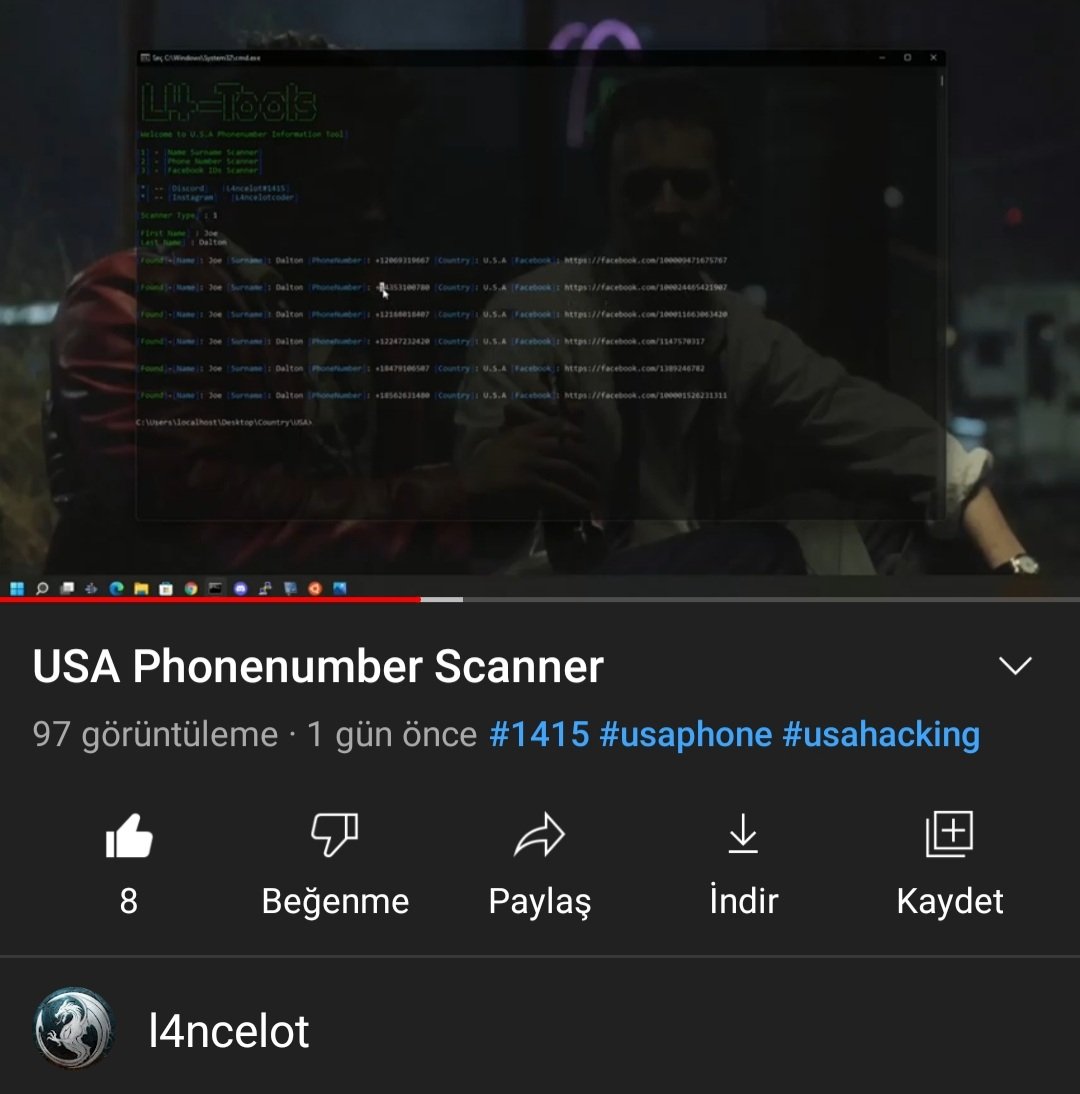 l4ncelotcoder's tweet photo. https://t.co/dAdysFh25i
Usa number scanner tool 
#usahacking
#python
#osint
#fbi
#identifier
#hacking
#termux https://t.co/fVqSHYVjaT