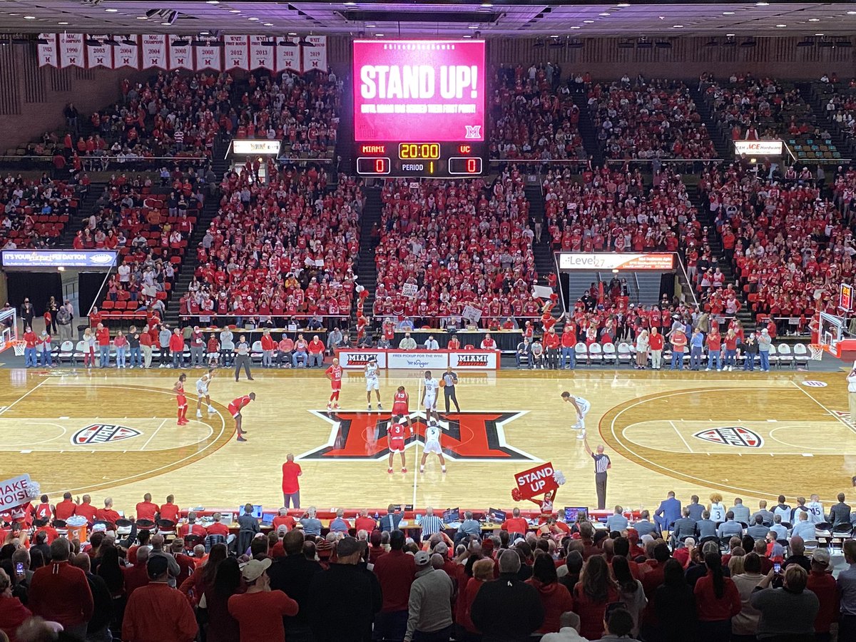 Great crowd for <a href="/MiamiOH_BBall/">Miami Men’s Basketball</a> !!! Let’s go RedHawks!