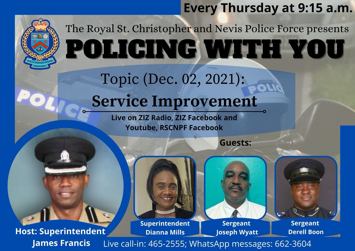 COPSKNPolice's tweet photo. The Royal St. Christopher and Nevis Police Force has an entire directorate dedicated to service improvement which helps to ensure that the highest standards are maintained. https://t.co/16thQ6xade