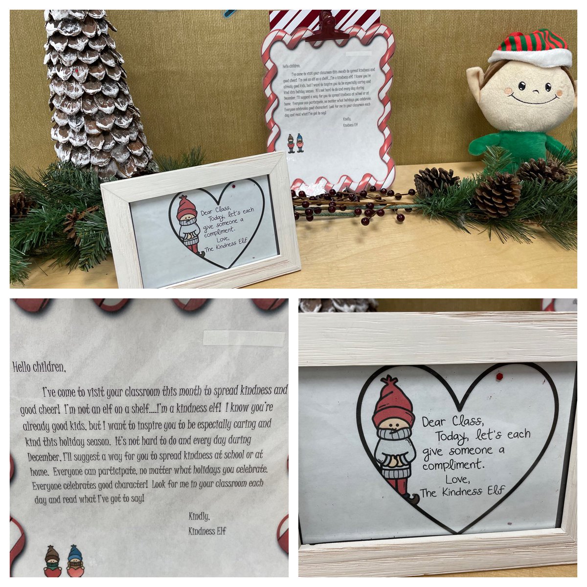 Today a kindness elf came to visit us to help us spread kindness and good cheer!#itscooltobekind #kindnesself <a href="/amadlinger1/">Allison Madlinger</a>
