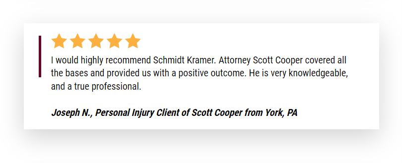 DialThe8s's tweet photo. See what a recent client of Schmidt Kramer had to say about his experience working with the firm. He was represented by partner Scott Cooper.
#clienttestimonial #schmidtkramer
https://t.co/dHXkrYgbgA https://t.co/Ihy2gcXkJt