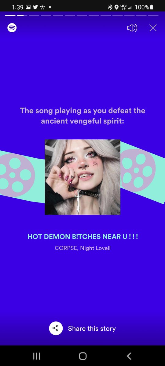 CorpsetwtWitch's tweet photo. Uh huh, sure...perfect song for "defeating" the ancient vengeful spirit... 😏😭 https://t.co/RstHI7DN05