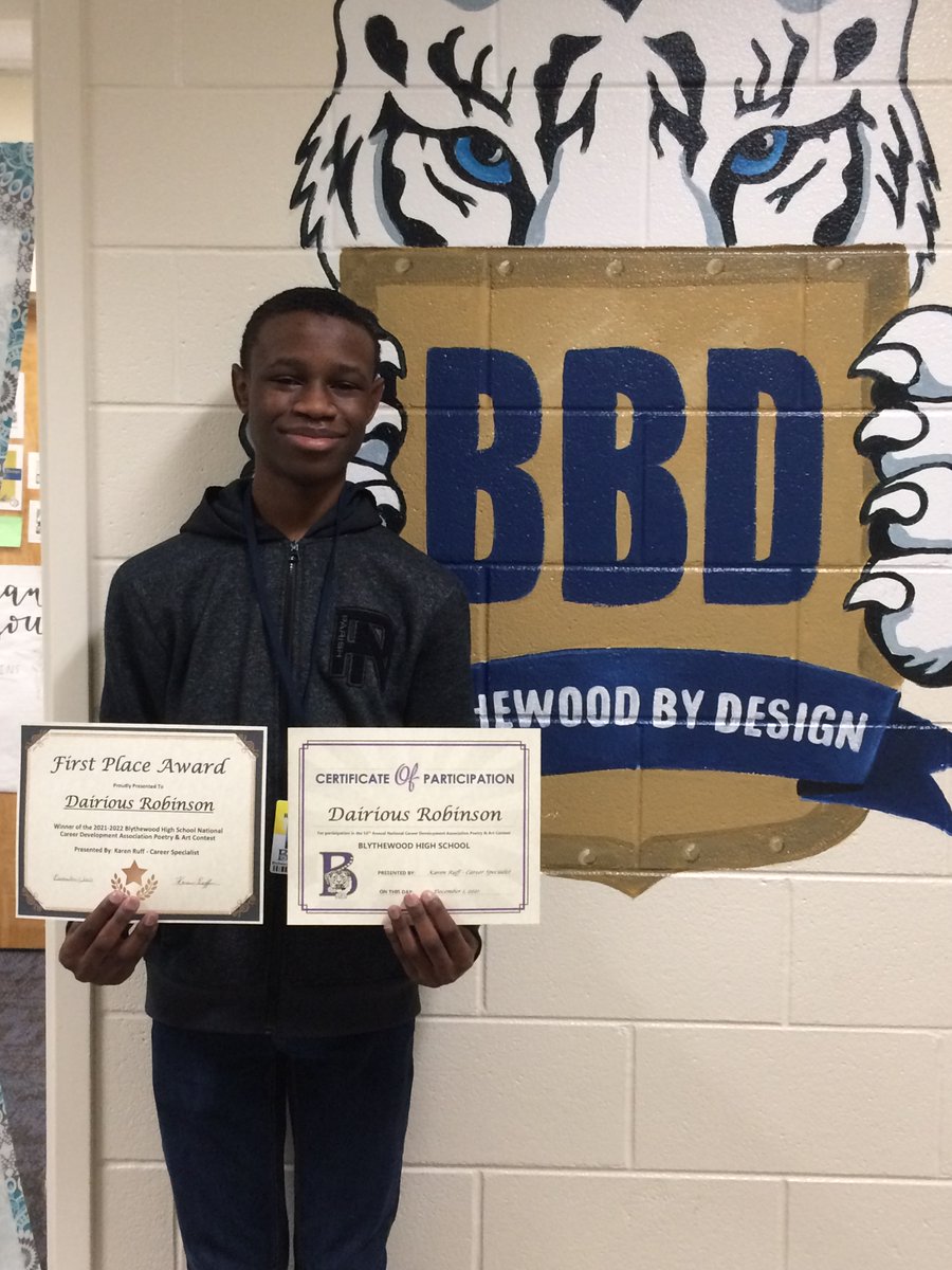 karenruff's tweet photo. Winner of Blythewood High School's National Career Development Poetry and Art Contest.  Artwork advances to the State level. https://t.co/piw5LPA1Jl