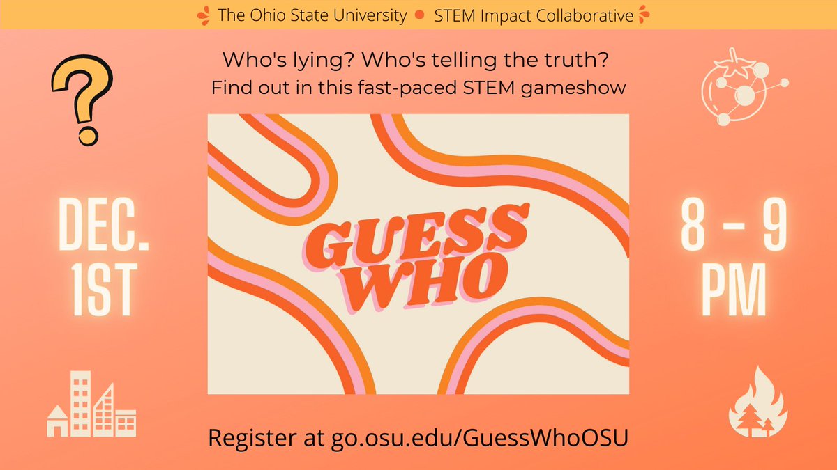 Center for Applied Plant Sciences (@caps_osu) on Twitter photo Don't miss tonight's Guess Who gameshow featuring Ohio State's @CourtGrimmPrice and <a href="/professorteds/">Theodore Chao 趙伯立 (he/him/his)</a>, with special guest <a href="/dtroxey/">Donnalyn Roxey</a> and 3 mystery contestants! Register - go.osu.edu/GuessWhoOSU
<a href="/ABRC_OSU/">ABRC at OSU</a> <a href="/ByrdPolar/">Byrd Polar & Climate Research Center</a> <a href="/OSUPlanetarium/">Arne Slettebak OSU Planetarium</a> <a href="/bamm_osu/">Buckeye Aha! Math Moments</a> <a href="/osu_pharmacy/">Ohio State Pharmacy</a> <a href="/theSTEAMfactory/">STEAM Factory at Ohio State University</a> Don't miss tonight's Guess Who gameshow featuring Ohio State's @CourtGrimmPrice and <a href="/professorteds/">Theodore Chao 趙伯立 (he/him/his)</a>, with special guest <a href="/dtroxey/">Donnalyn Roxey</a> and 3 mystery contestants! Register - go.osu.edu/GuessWhoOSU
<a href="/ABRC_OSU/">ABRC at OSU</a> <a href="/ByrdPolar/">Byrd Polar & Climate Research Center</a> <a href="/OSUPlanetarium/">Arne Slettebak OSU Planetarium</a> <a href="/bamm_osu/">Buckeye Aha! Math Moments</a> <a href="/osu_pharmacy/">Ohio State Pharmacy</a> <a href="/theSTEAMfactory/">STEAM Factory at Ohio State University</a>