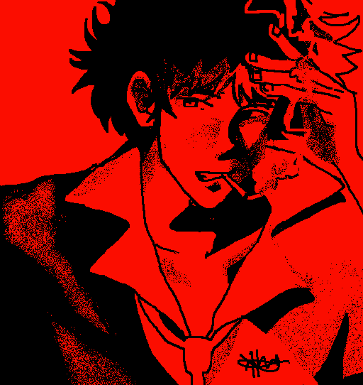 eddysgroda's tweet photo. cowboy bebop ms paint work from last year https://t.co/FN0ankKti1
