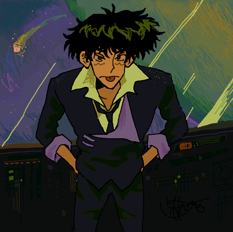 eddysgroda's tweet photo. cowboy bebop ms paint work from last year https://t.co/FN0ankKti1